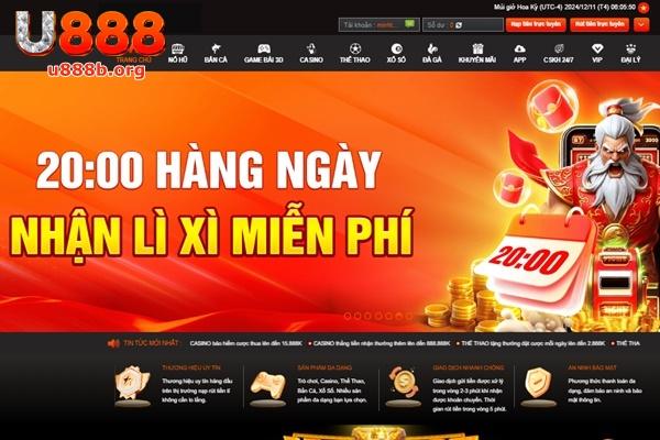 Nhà cái U888 đang phát lì xì miễn phí mỗi 20:00 hàng ngày